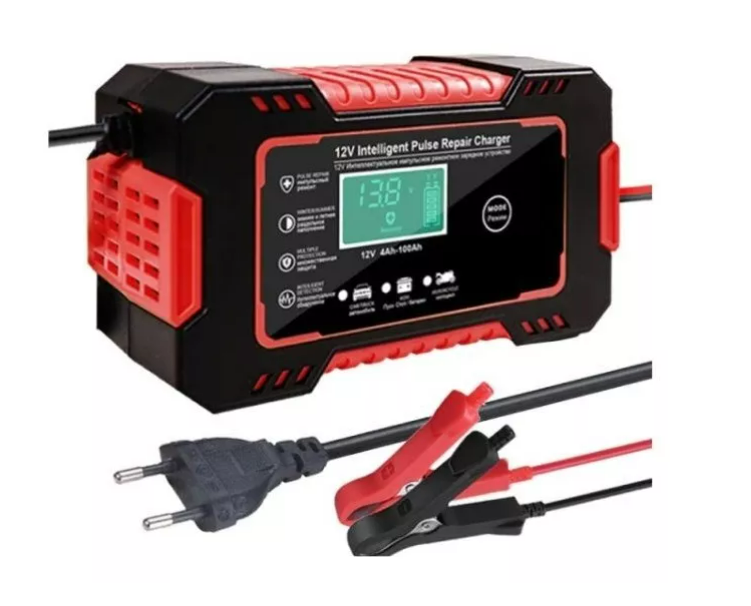 Cargador Inteligente y Reparador de Baterías 12V | Automático para Autos, Motos y Camionetas
