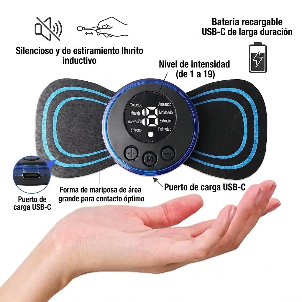 Masajeador Cervical EMS Mini Mariposa | Alivio de Cuello y Hombros