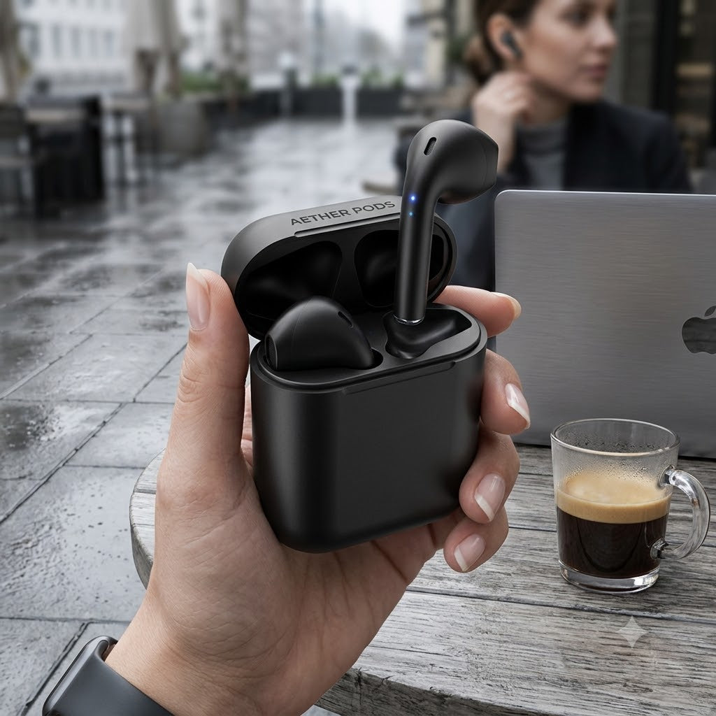 Audífonos Bluetooth Air Pro | Sonido HD, Micrófono Integrado y Estuche de Carga